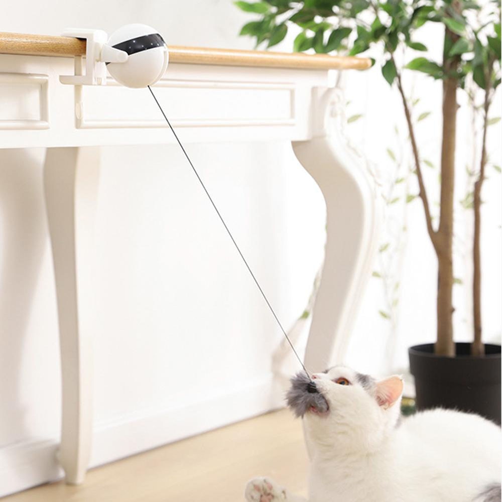 Smart Interactive Cat Toy Ball — Automatic Electric Feather Teaser