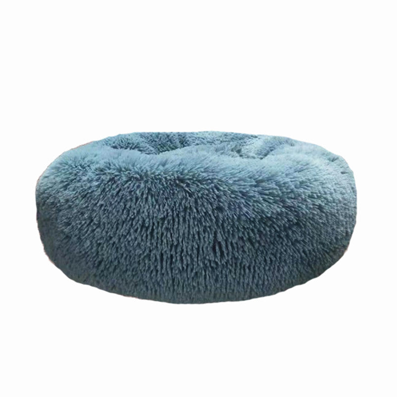Calming Donut Dog Bed — Ultra-Soft Plush for Anxious Pets