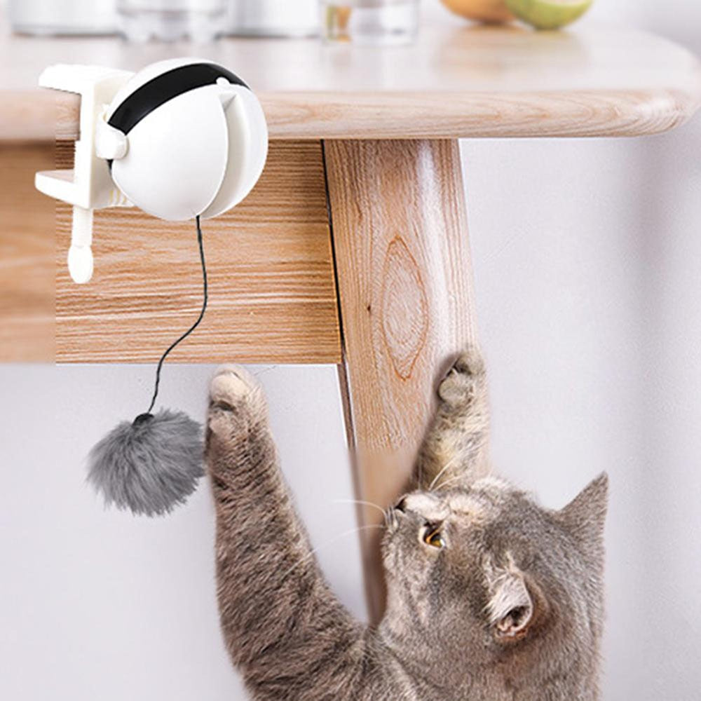 Smart Interactive Cat Toy Ball — Automatic Electric Feather Teaser