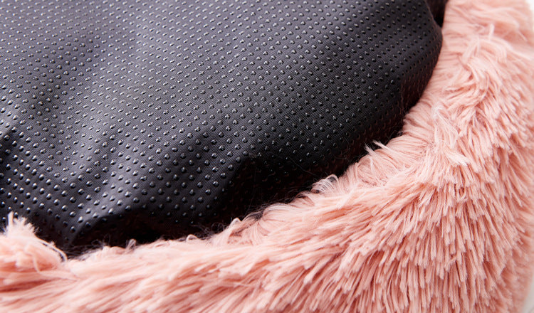 Calming Donut Dog Bed — Ultra-Soft Plush for Anxious Pets